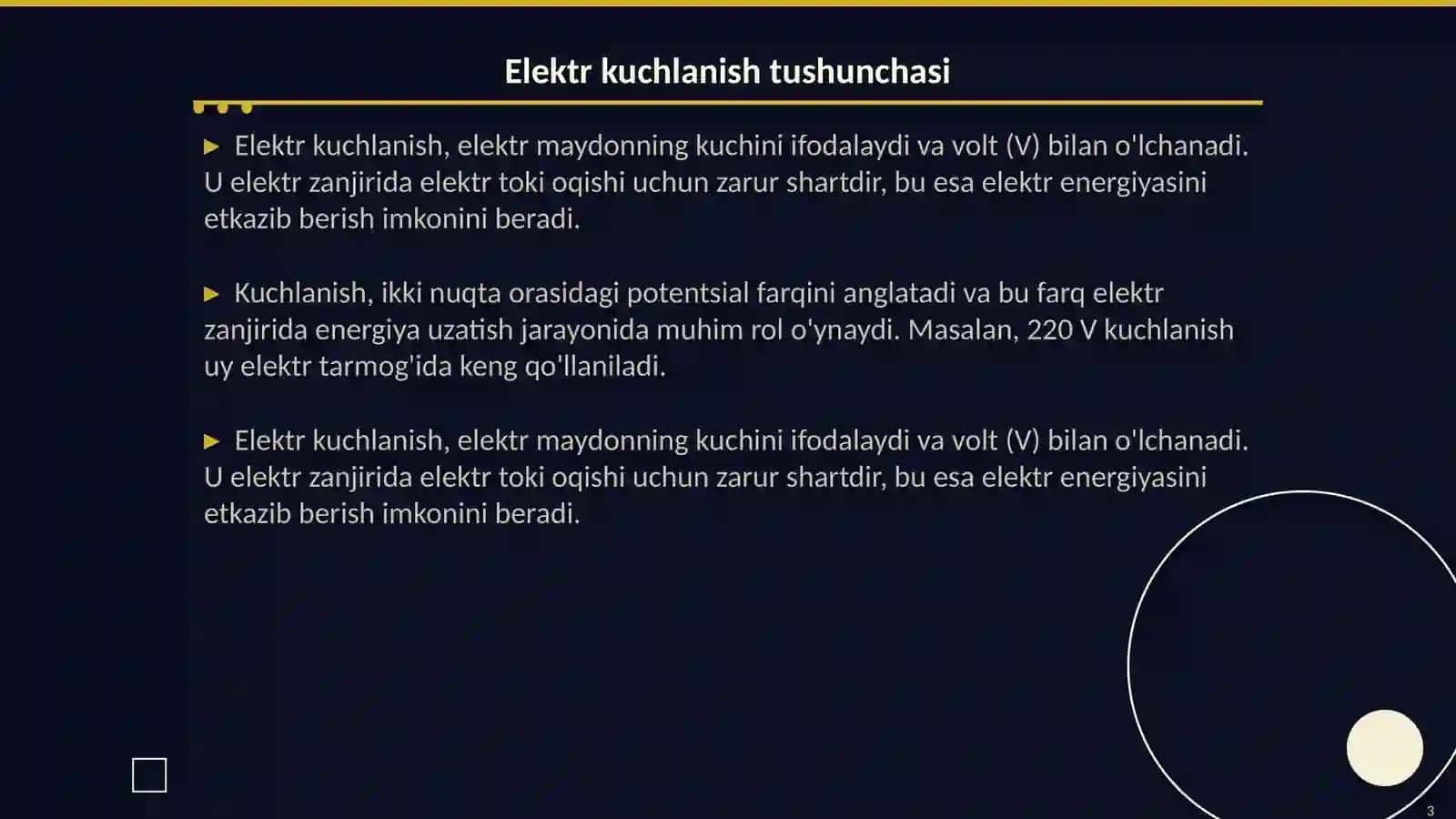 Elektr kuchlanish 3