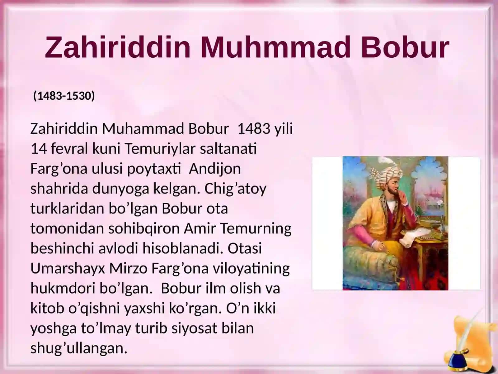 Zahiriddin Muhammad Boburning pedagogik fikrlari 3