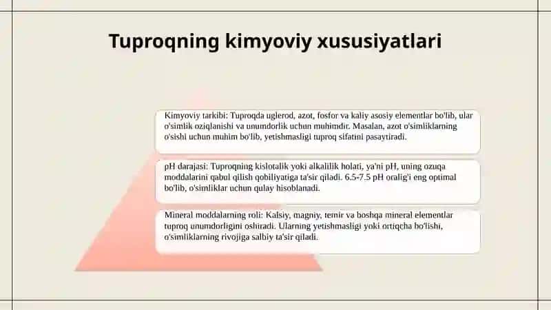 Tuproq va uning tabiiy xususiyatlari 3
