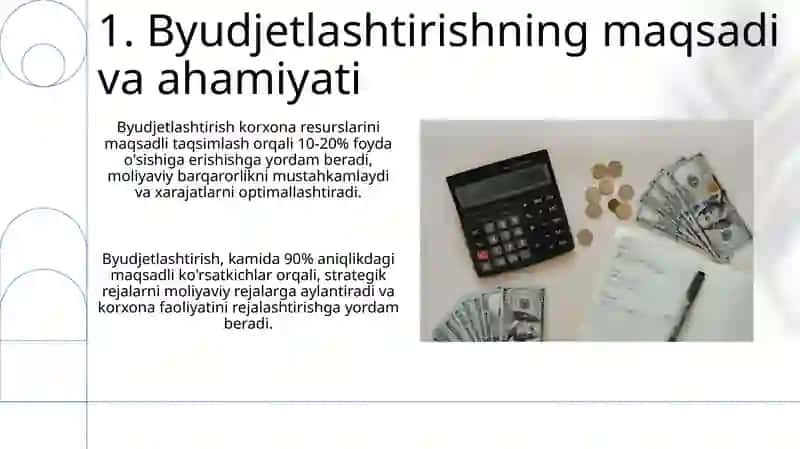 Byudjetlashtirishning asosiy tushunchalari va jarayoni 3