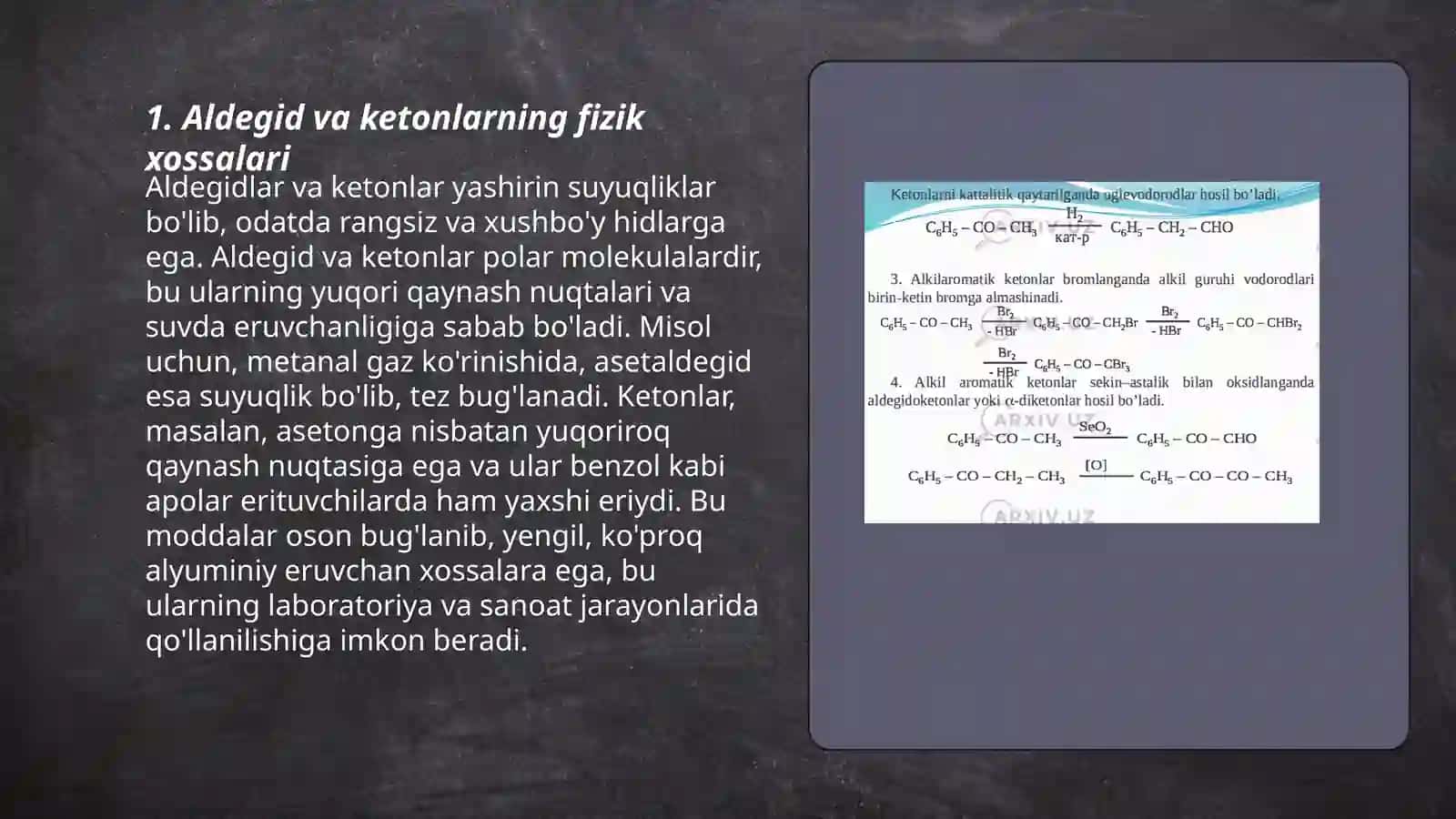 Aldegid va ketonlarni analizlash jarayoni 3