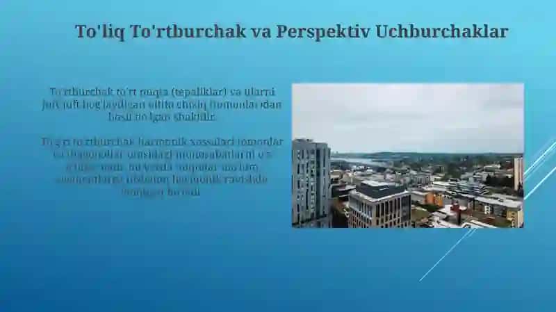 To'liq to'rt uchlikning garmonik xossalari 3
