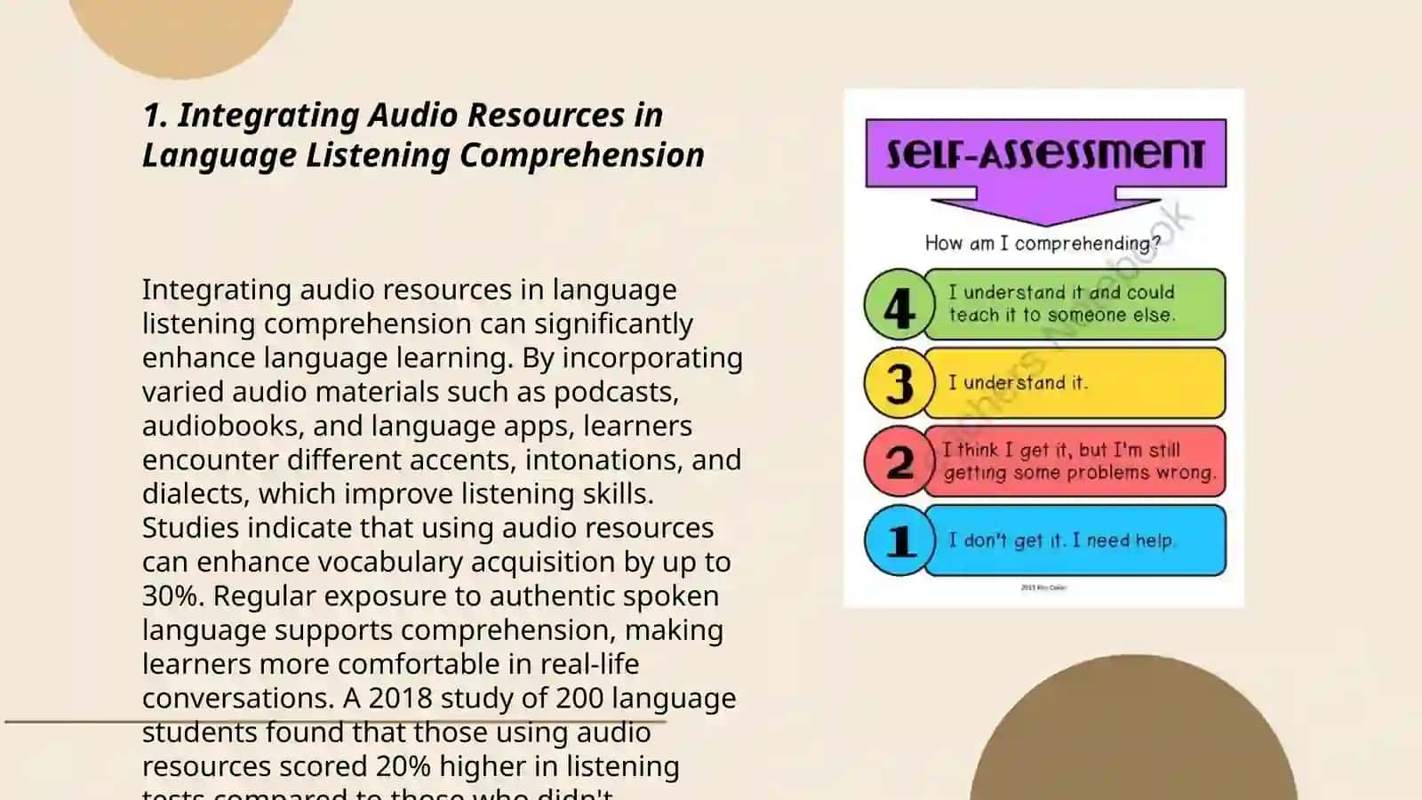Using texts audio,video and other resources in English language teaching and assessment 3