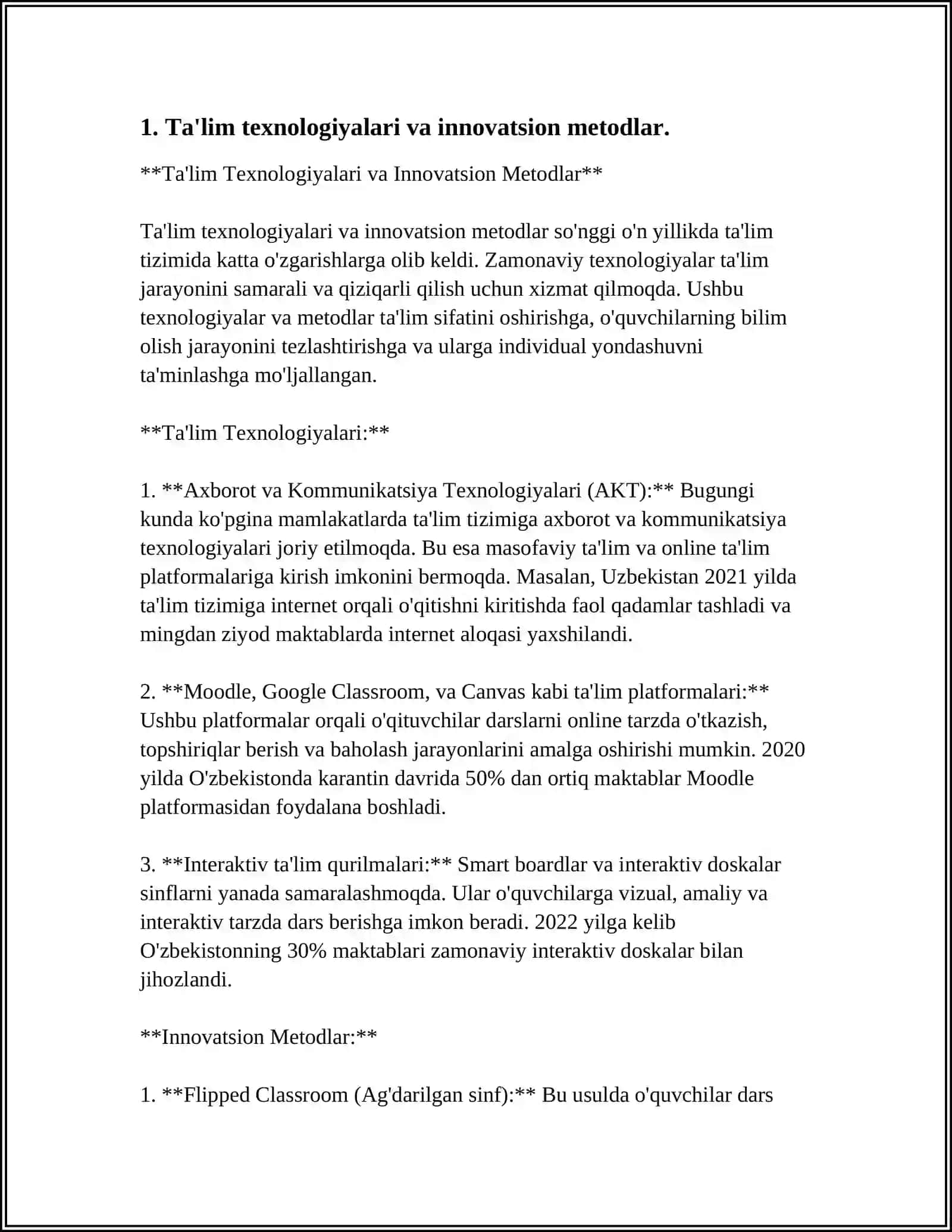OʻQITISH METODLARI VA VOSITALARI 3