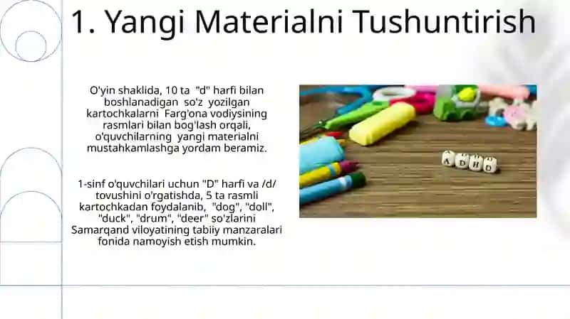 D harfi va D tovushiga dars ishlanma 3