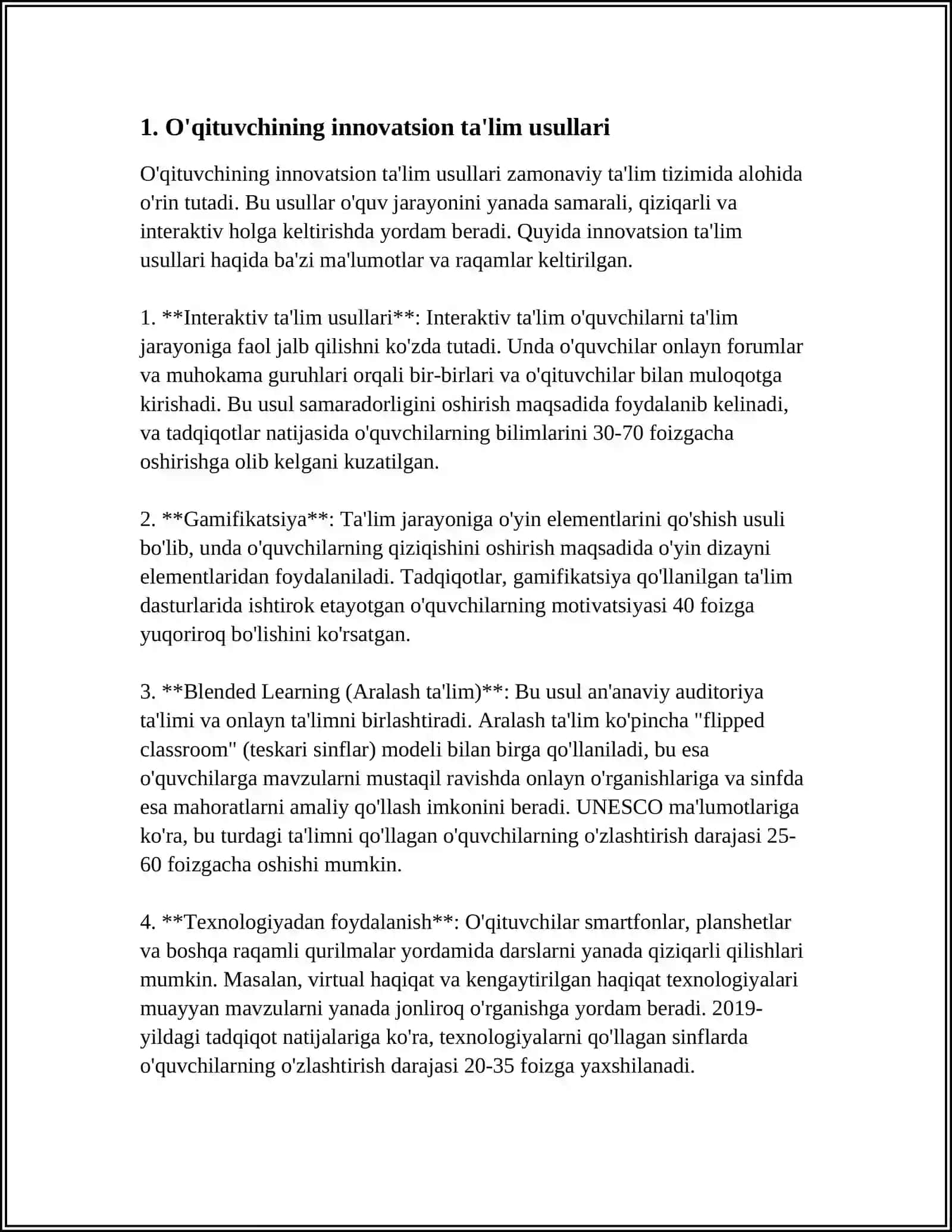 O'QITUVCHINING INNOVATSION FAOLIYATI 3