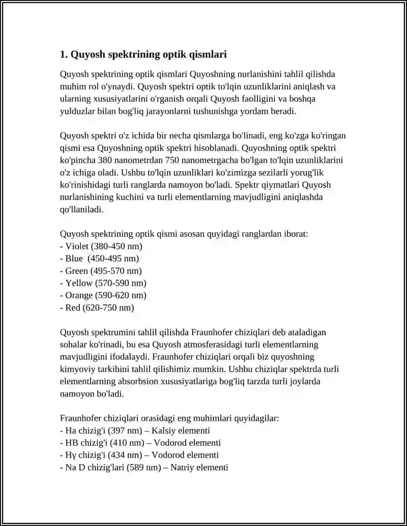 QUYOSH RADIATSIYASINING OPTIK QISMI 3