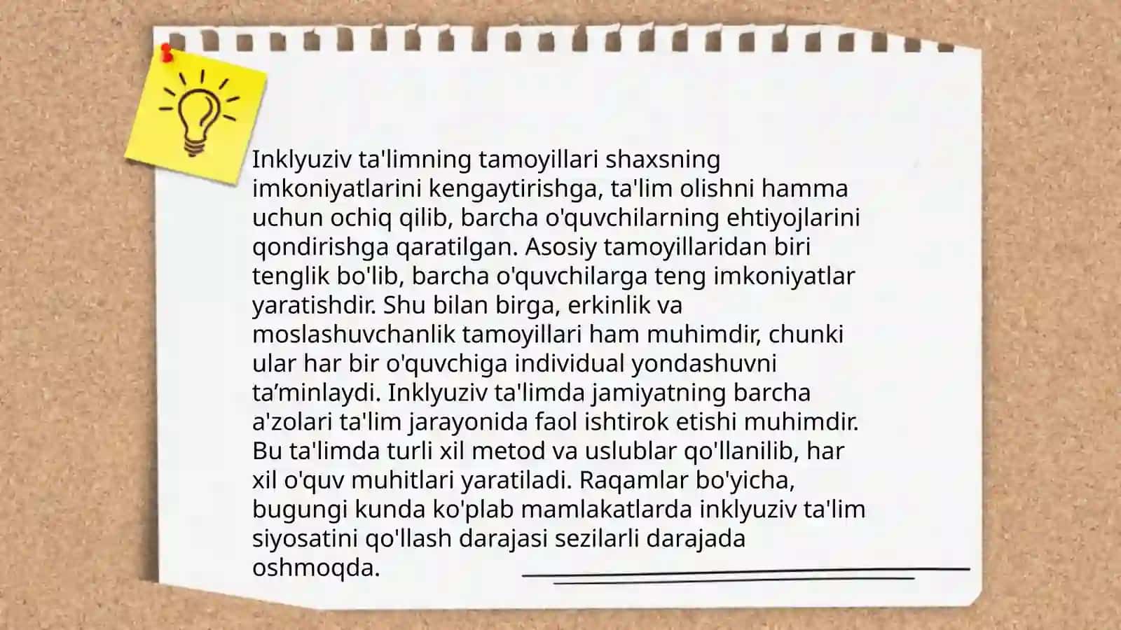 Inklyuziv ta'lim kursining predmeti 3