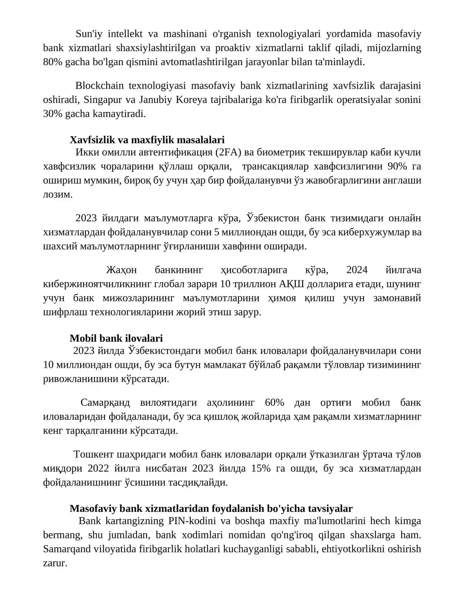 Raqamli bank tizimida masofaviy bank xizmatlari 3
