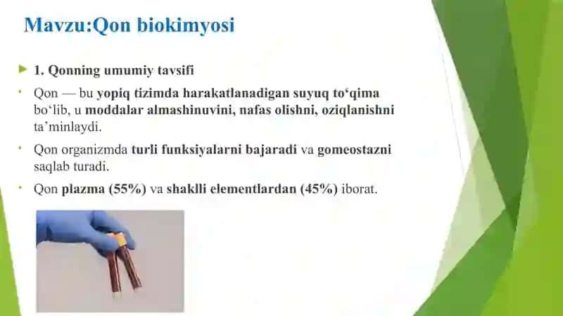 Qon biokimyosi 3