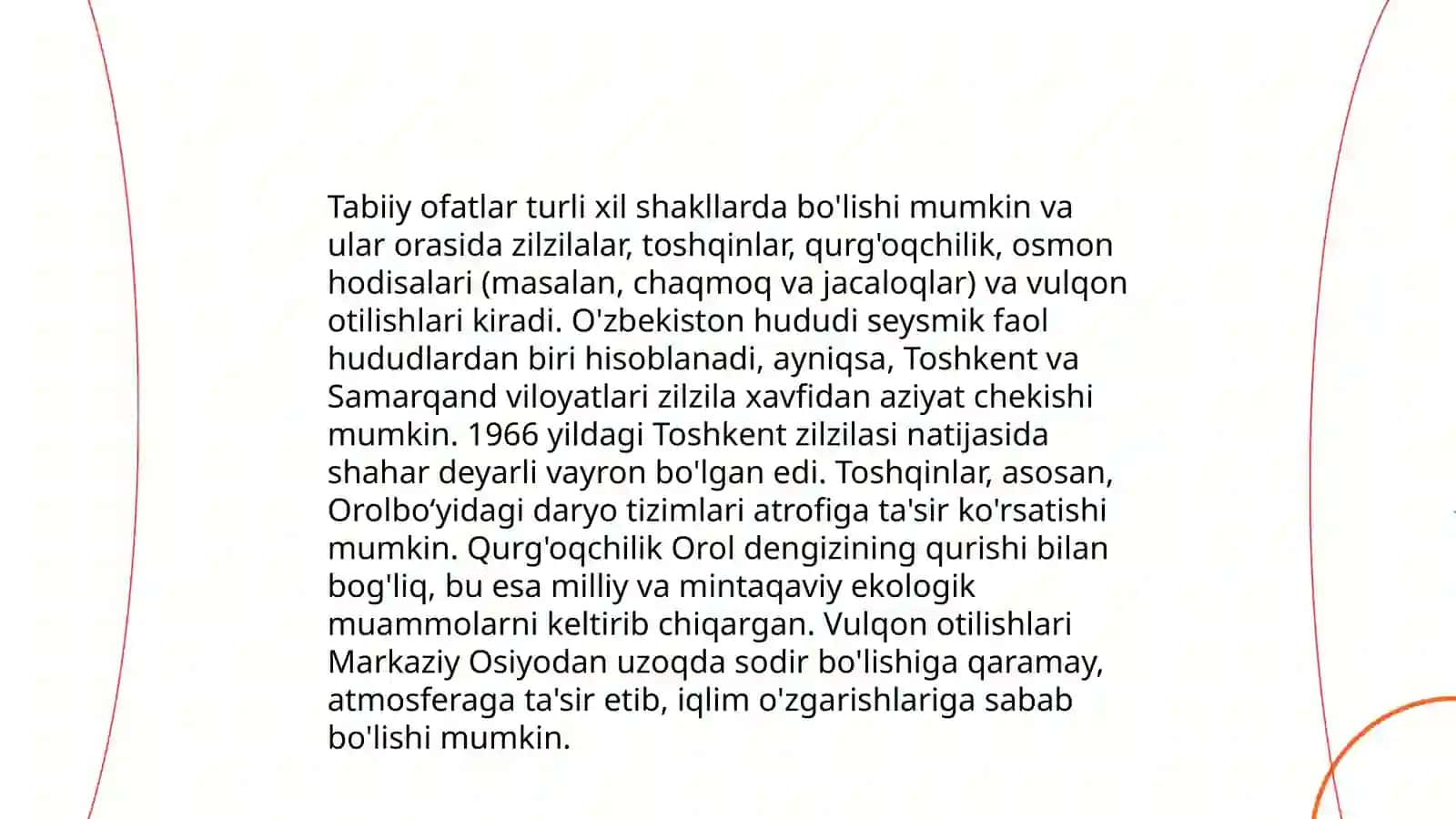 Tabbiy ofatlar va ularning oqibatlari 3