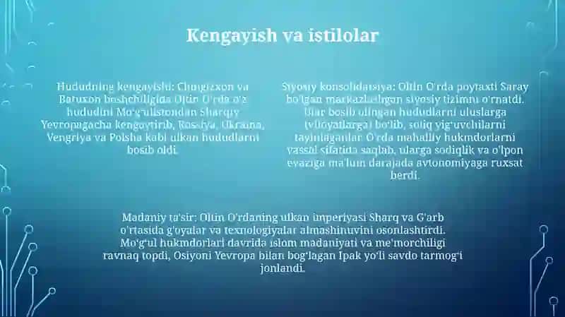 Oltin OʻRda Davlati 3