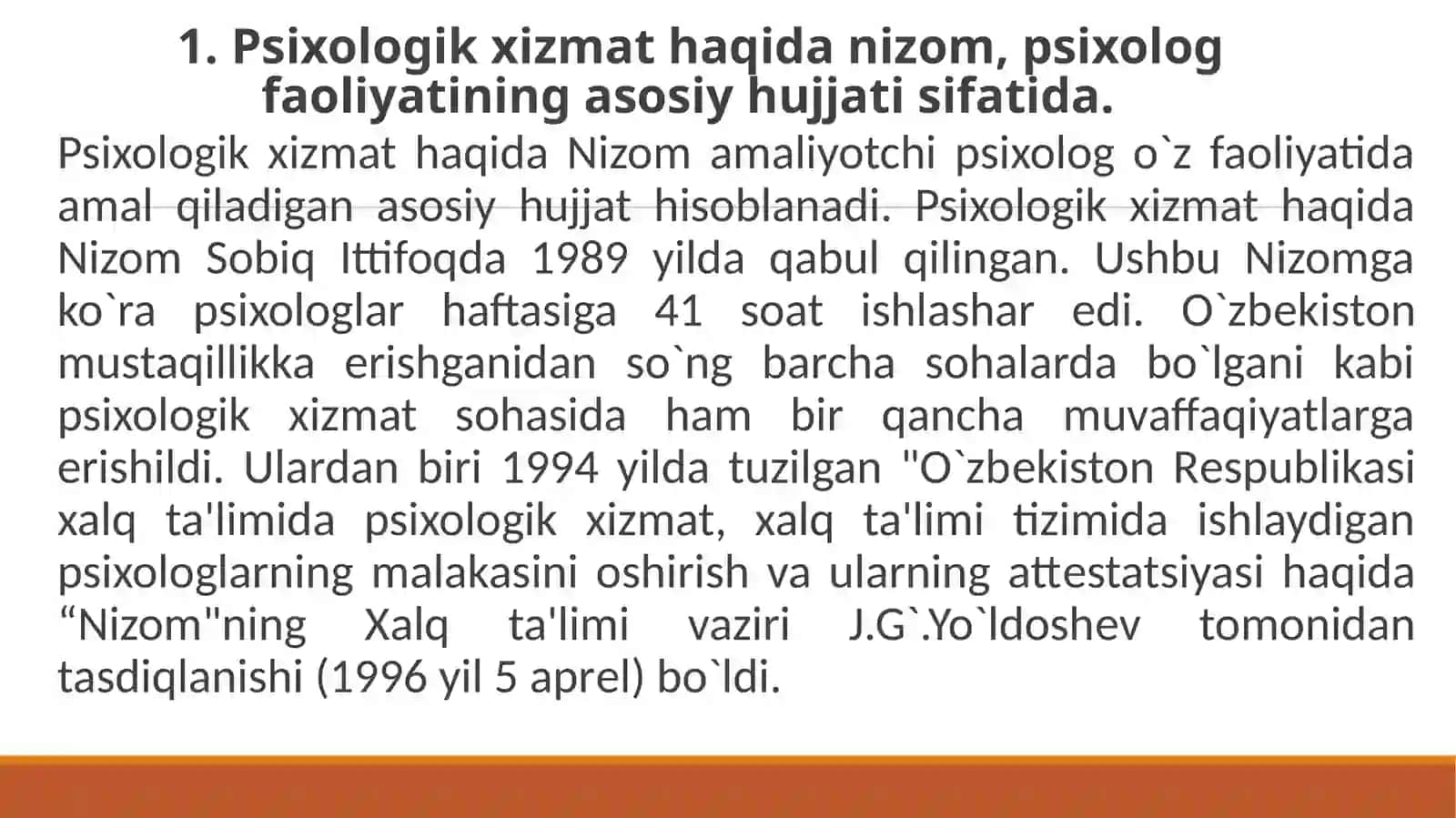 Psixologik xizmat haqida Nizom 3