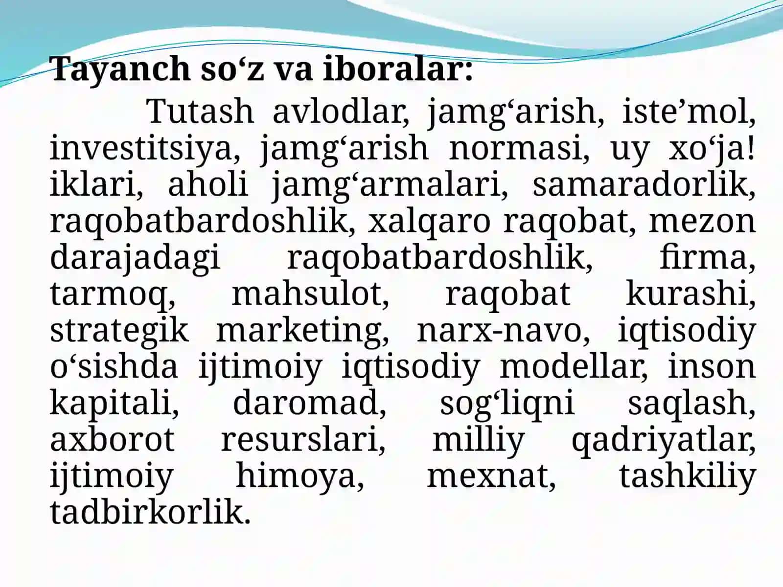 TUTASH-AVLODLAR IQTISODIY O’SISH MODELLARI 3