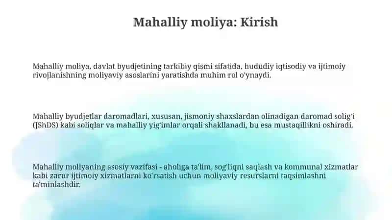Mahalliy moliya 3