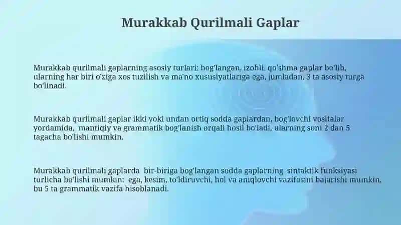 Murakkab Qurilmali Gaplar 3