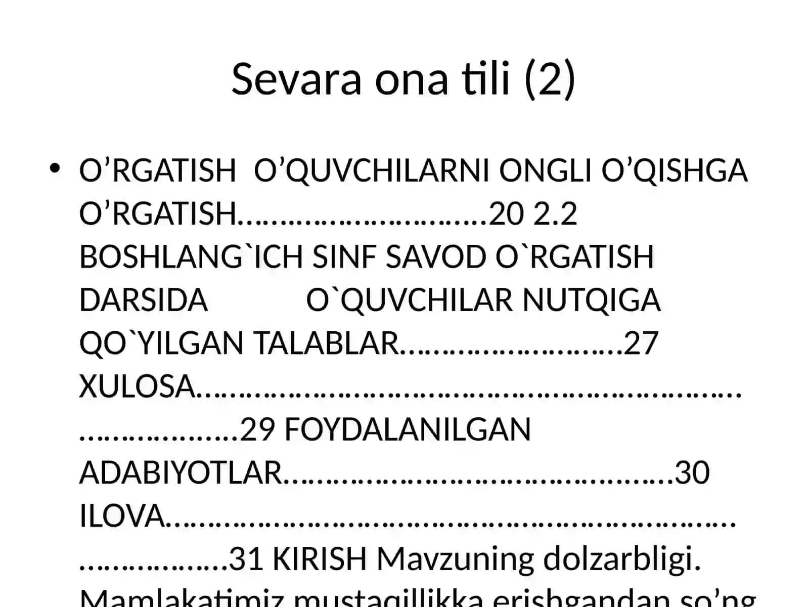 Savod o’rgatish darslarida lug’at o’rgatish 3