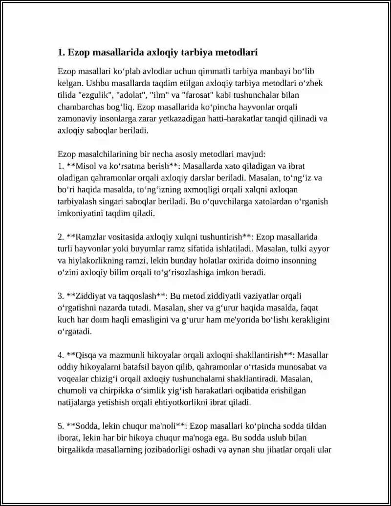 EZOP MASALLARIDA DIDAKTIKA 3
