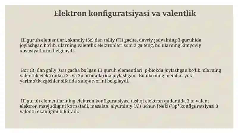 Davriy sistemaning III-guruh elementlari 3