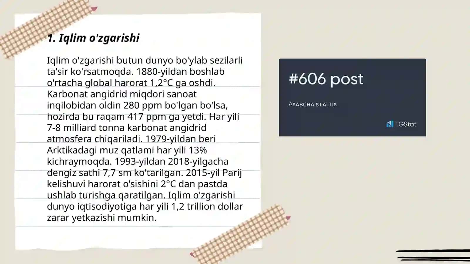 Iqlim o'zgarishi 3