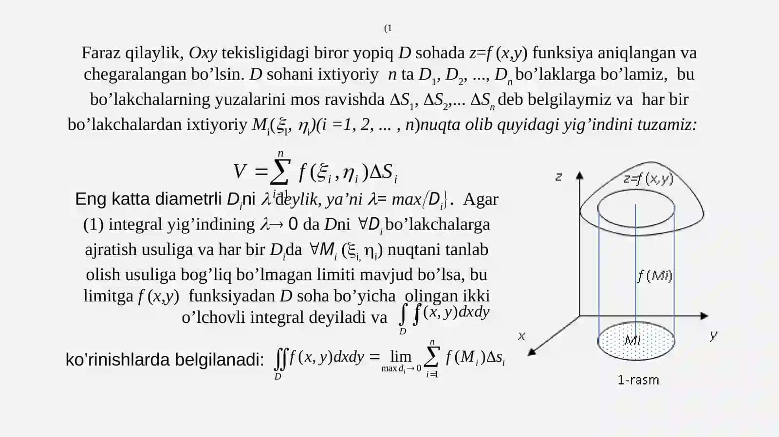 Ikkikarrali integral va uning hisoblash usullari 3