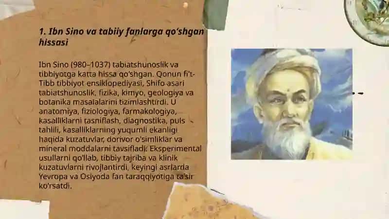 Ibn Sino va tabiiy fanlarga qoʻshgan hissasi 3