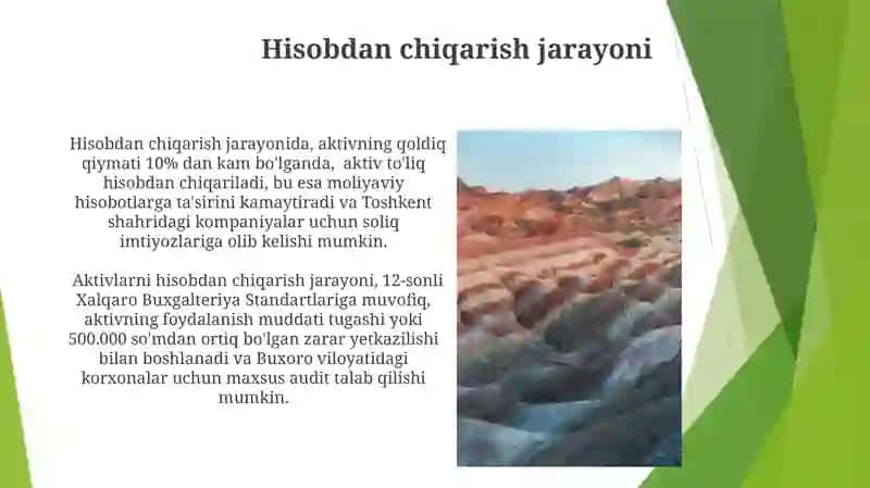 Asosiy Vositalarni Balansdan Chiqarilishi Hisobi 3