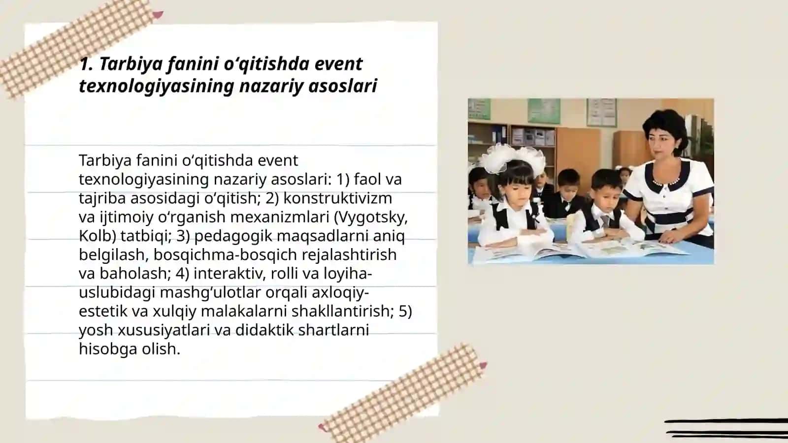 Tarbiya fanini oʻqitishda event texnalogiyasidan foydalanish 3