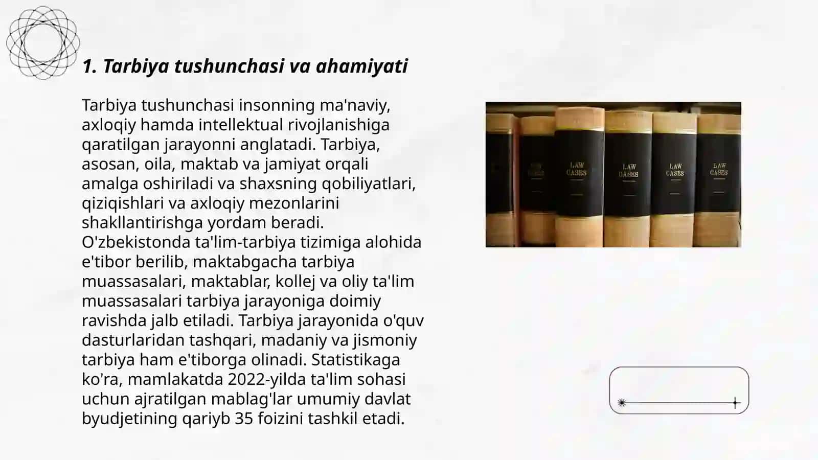 Tarbiya tamoyillari va qonuniyatlari 3