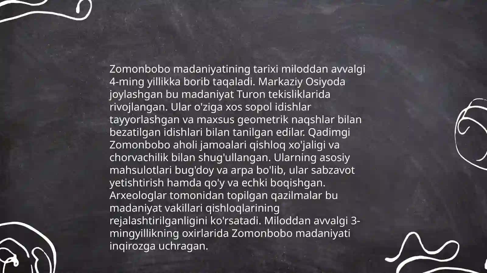 Zomonbobo madaniyati 3