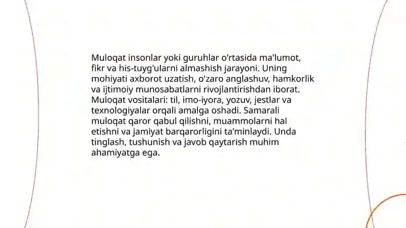 Muloqat Haqida Tushuncha 3
