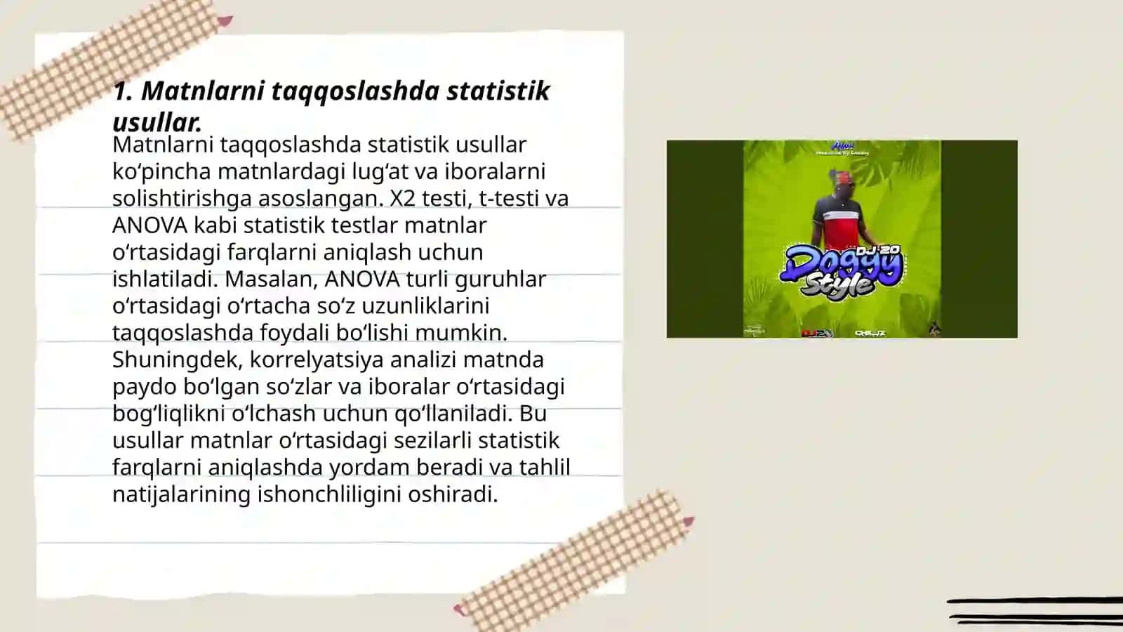 DJ. Millerning jumlalarni taqqoslash metodikasi 3