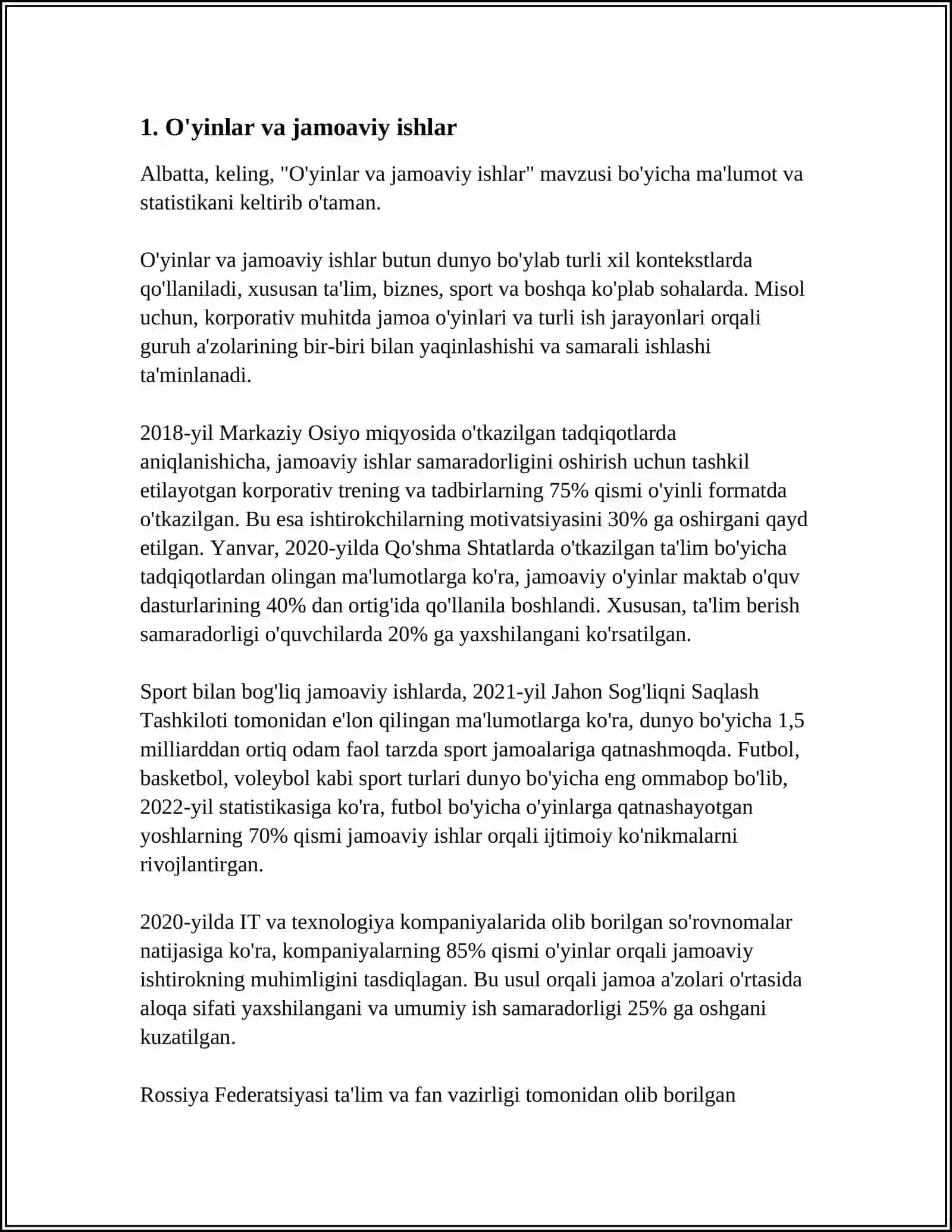 O'YINLAR - IJTIMOIY FAOLIYAT SIFATIDA 3