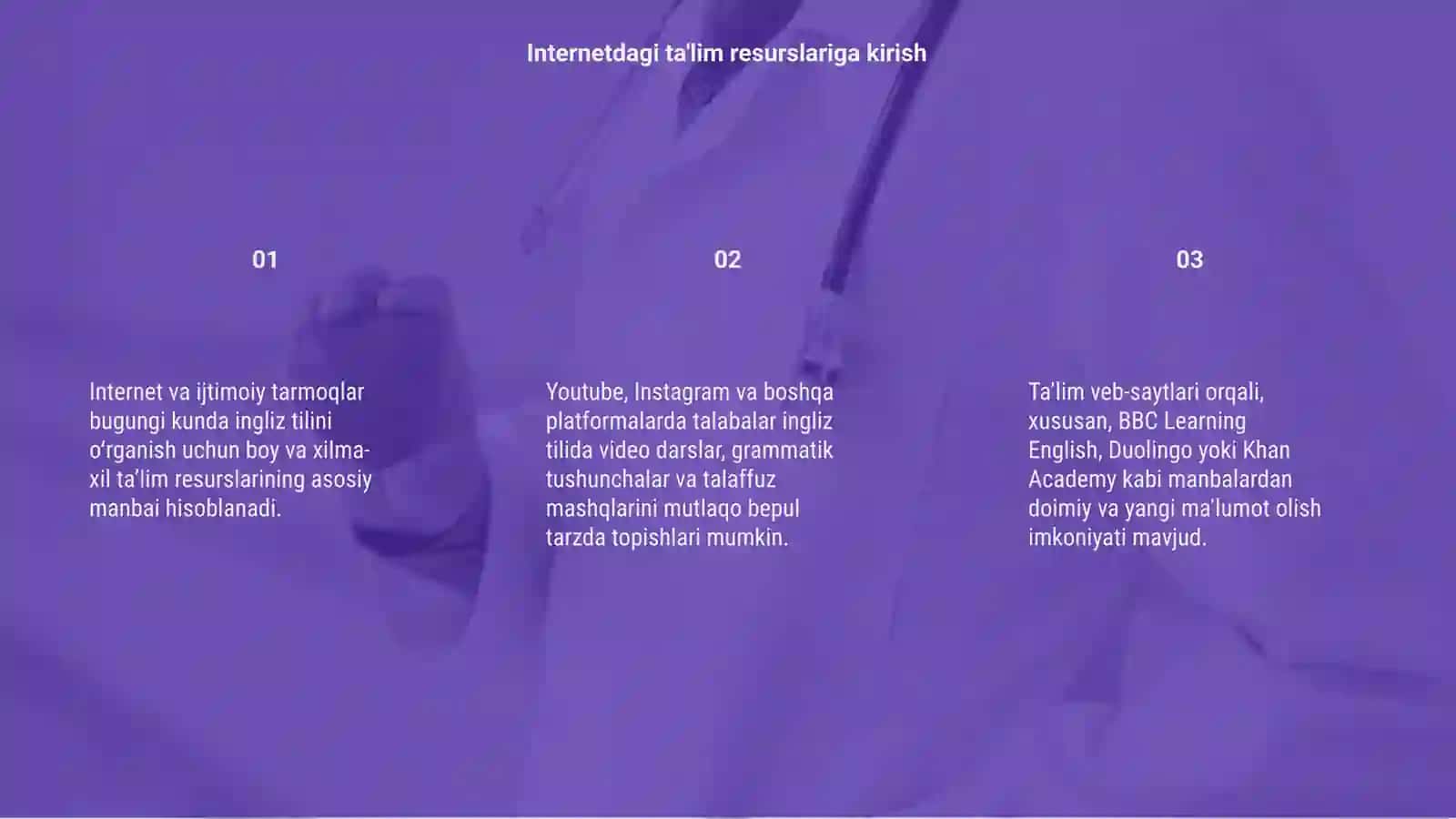 Ingliz tilini o'qitishga oid ta'lim resurslari 3