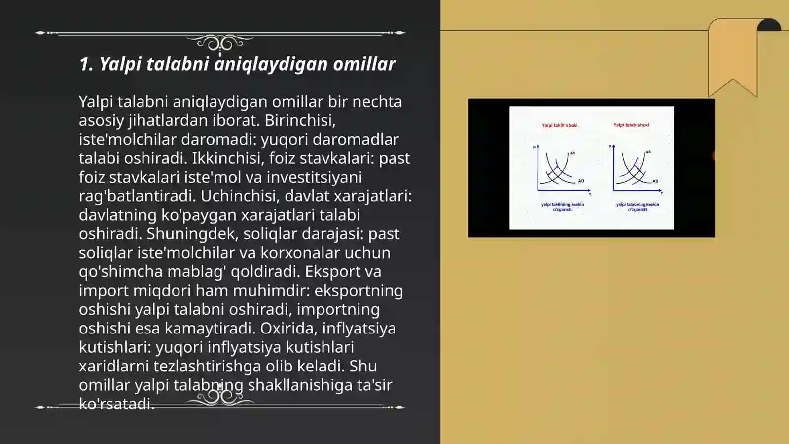 Yalpi Talab va Yalpi Taklif 3