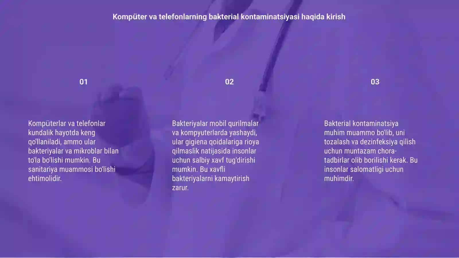 Kompyuter va telefonlarning bakteriyal kontaminatsiyasi 3