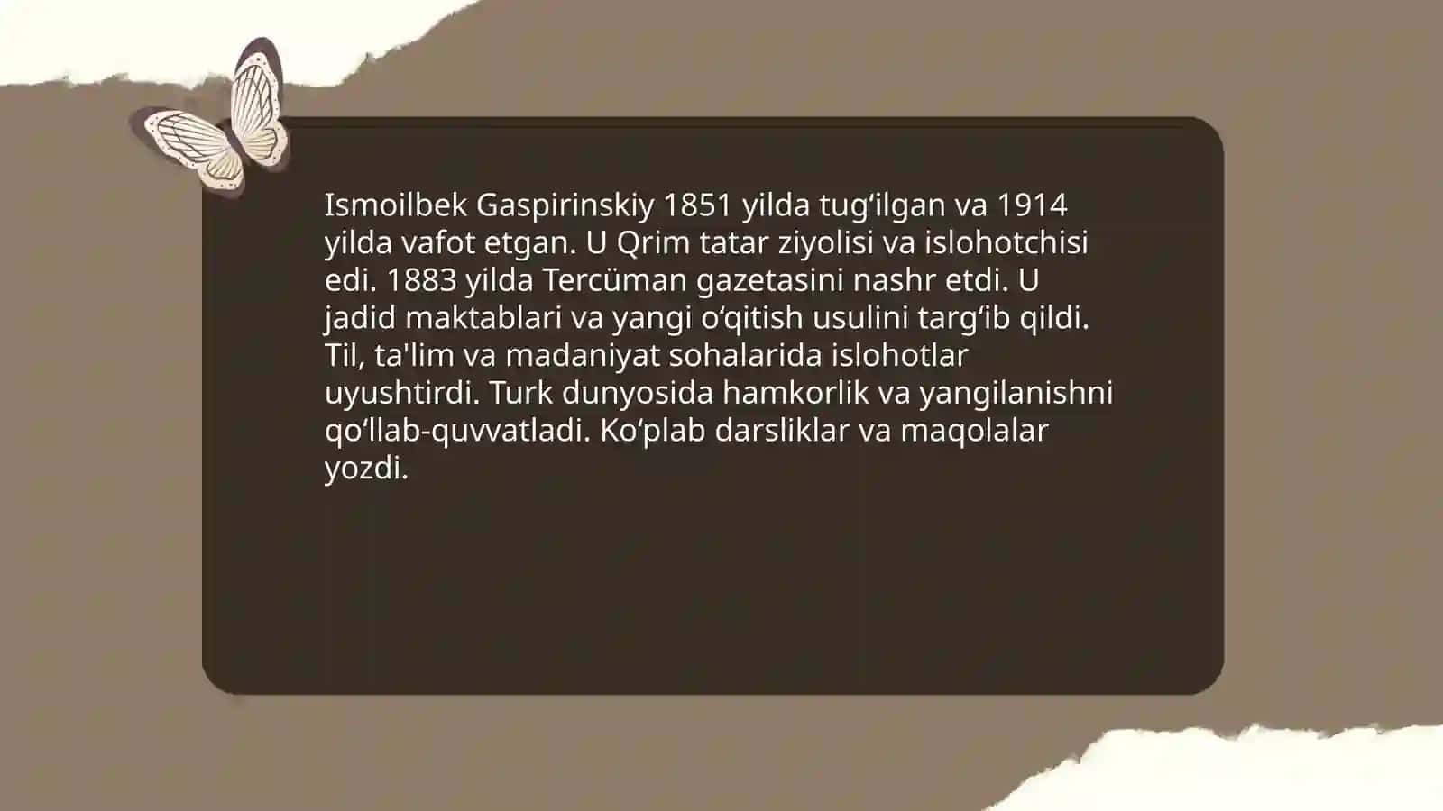 Ismoilbek Gasprinskiy va Turkiston 3