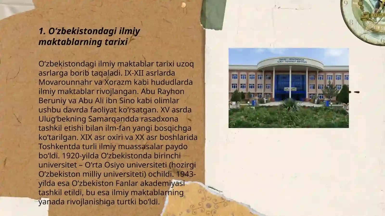 Oʻzbekistondagi ilmiy maktablar 3