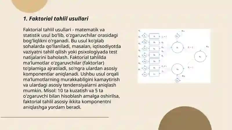 Faktorial tahlil usullari 3