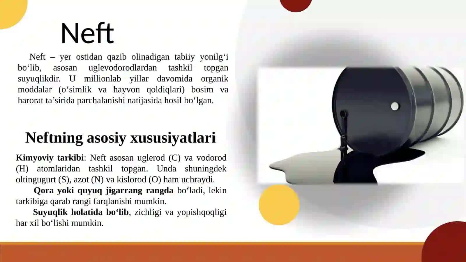 NEFT VA UNI QAYTA ISHLASH. NEFTNI OLISH USULLARI 3