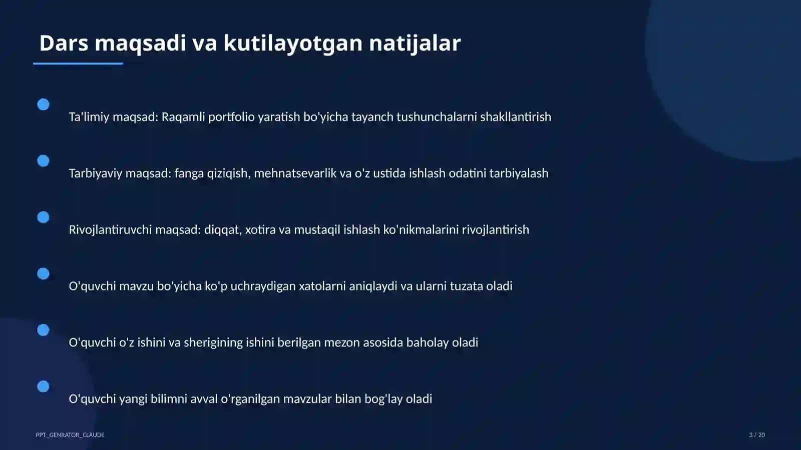 Raqamli portfolio yaratish 3