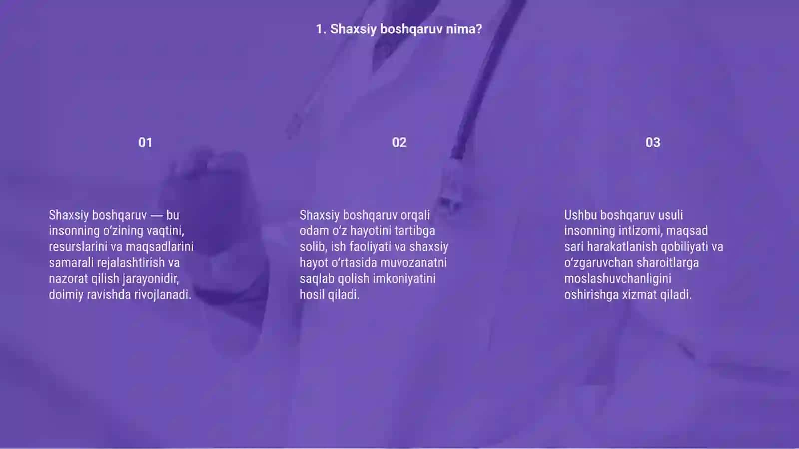 Shaxsiy boshqaruv tizimi 3