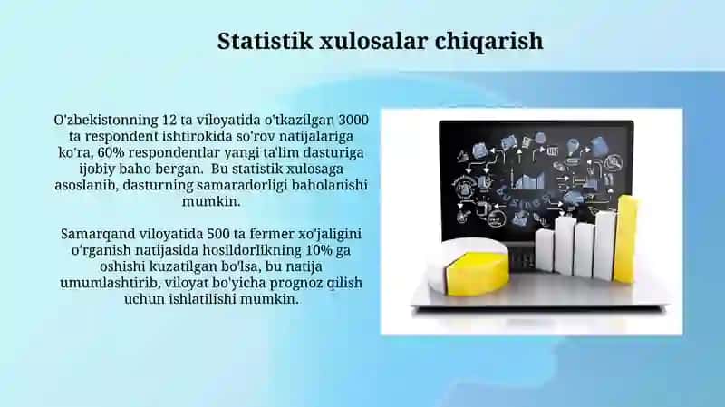 Statistik tadqiqotlar mavzusi 3