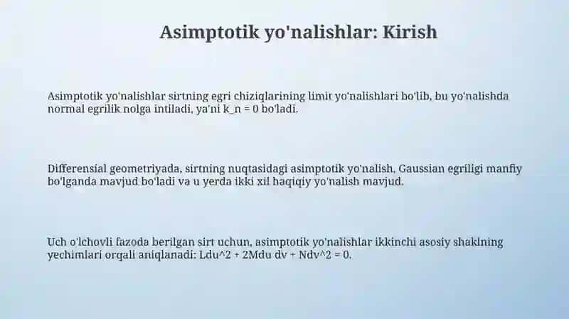Asimptotik yo'nalishlar 3