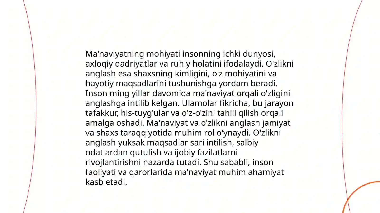 Ma'naviyat va o'zlikni anglash 3