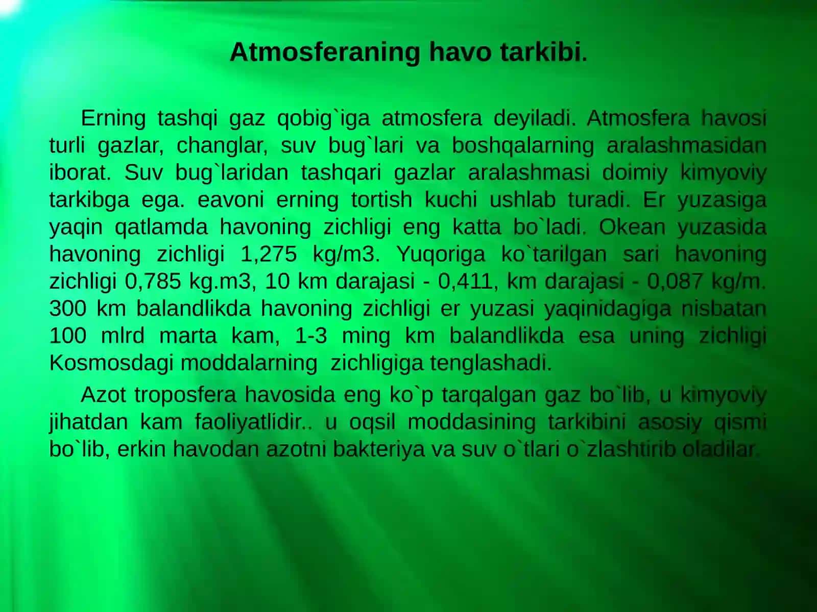 atmosferaning tuzilishi va tarkibi 3