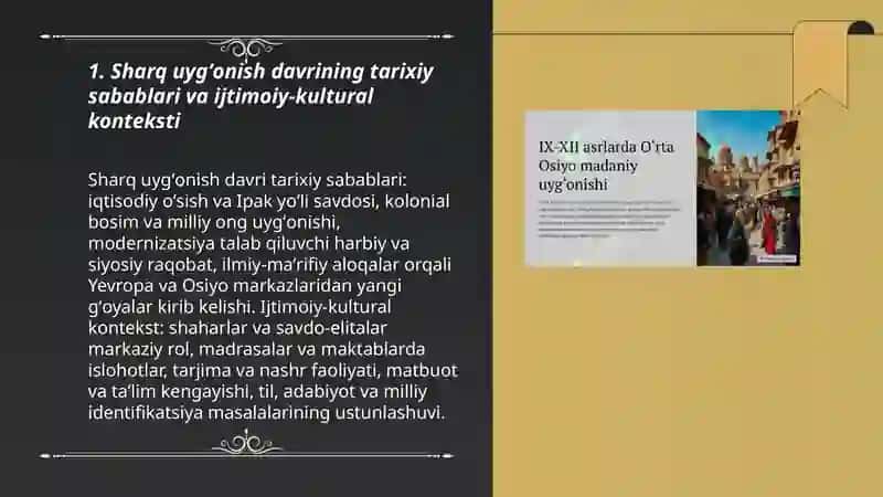 Sharq uygʻonish davri sharq renessansi 3