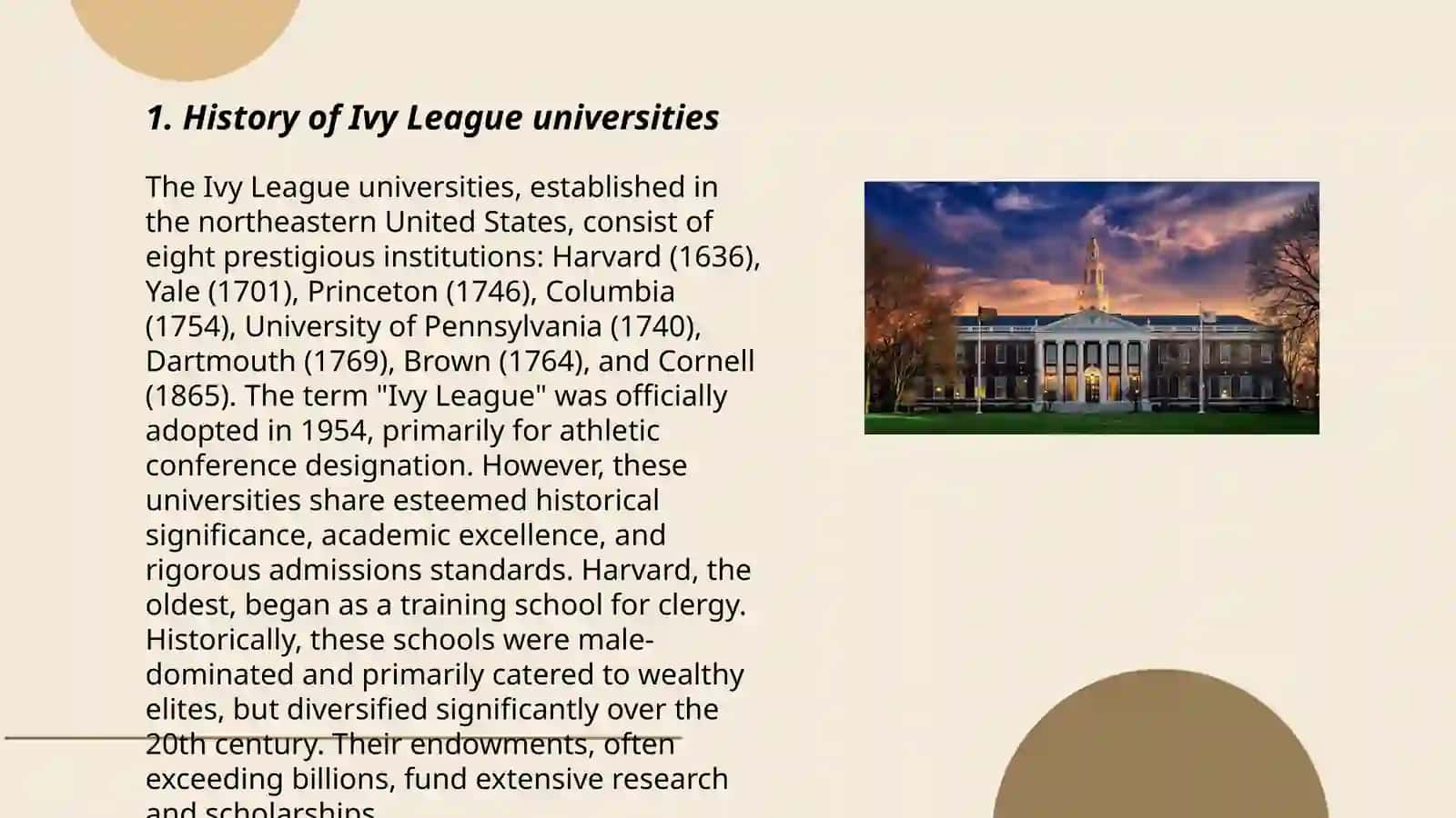 Ivy League Universities of USA and UK 3