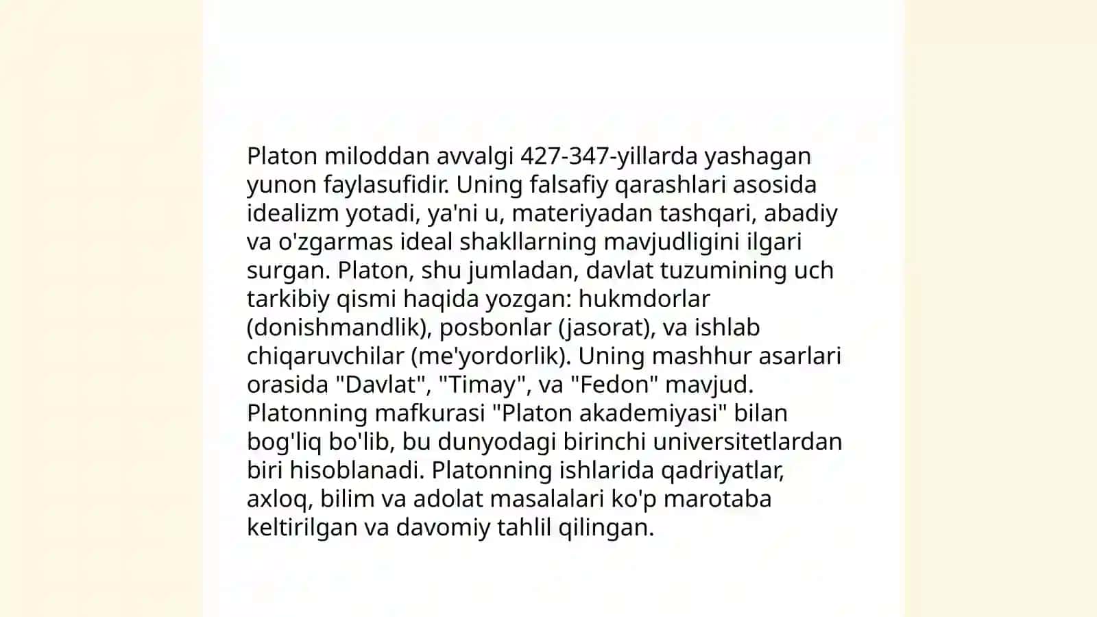 Falsafaga oid qarashlar tahlili 3