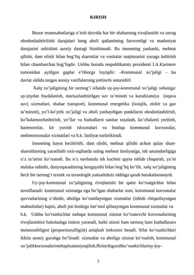 Uy-joy kommunal xo’jaligi va servis asoslari 3